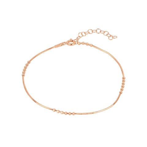 Six Beads Sterling Silver Bracelet