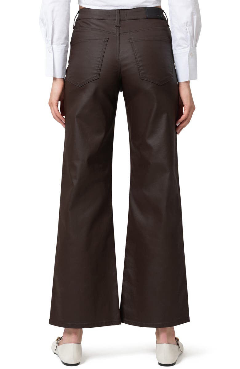 Mavi Jeans Alena Coated Wide Leg Jeans, Alternate, color, Brown Coated