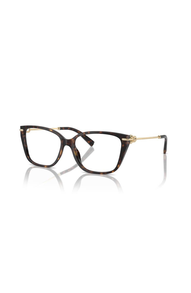 Tiffany & Co. 53mm Rectangle optical glasses, Main, color, Tortoise