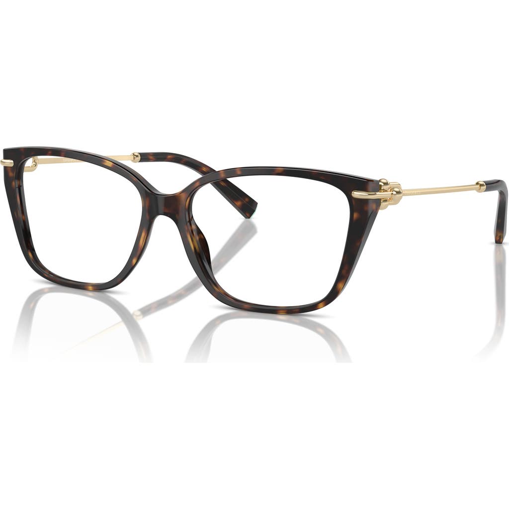 Tiffany & Co . 53mm Rectangle Optical Glasses In Brown