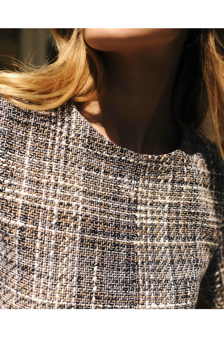 Chloe Boxy Tweed Top, Alternate, color, Sheridan Tweed