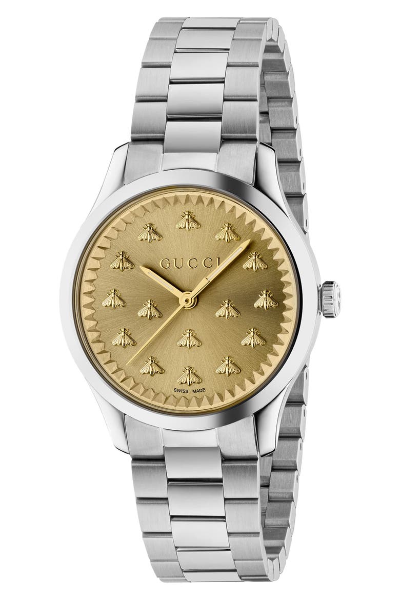G-Timeless Bee Bracelet Watch, 32mm (Women) | Nordstrom