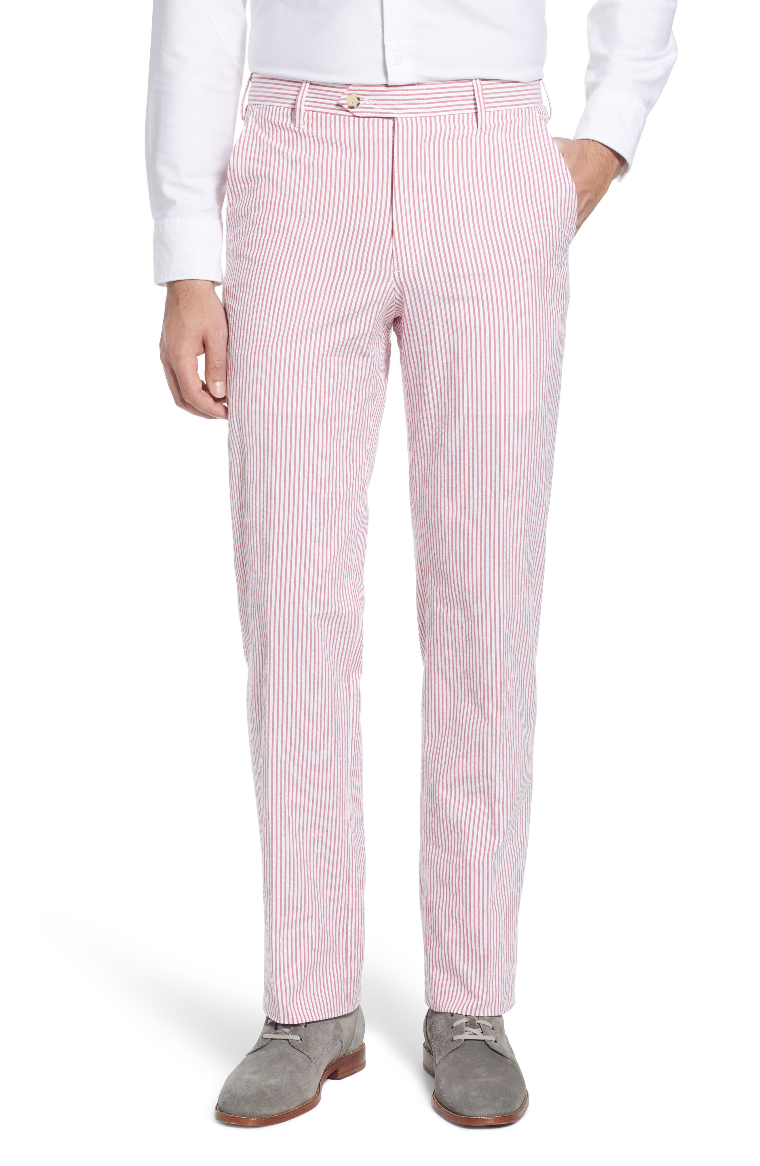 Flat Front Seersucker Pants - image 3