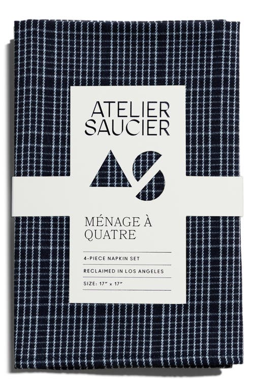 ATELIER SAUCIER ATELIER SAUCIER HERITAGE PLAID SET OF 4 NAPKINS
