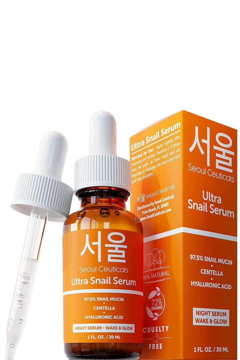Korean Skincare Ultra Snail Serum, Main, color, Clear