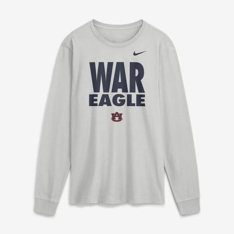 Men's Nike  Gray Auburn Tigers 2026 Sideline Slogan Dri-FIT Long Sleeve T-Shirt
