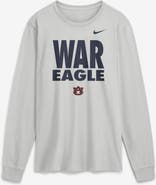 Nike Men's Nike  Gray Auburn Tigers 2026 Sideline Slogan Dri-FIT Long Sleeve T-Shirt