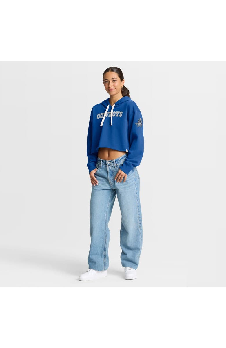 FANATICS Women's Fanatics Royal Dallas Cowboys Oversized Hometown Heritage Cropped Hoodie, Alternate, color, Royal