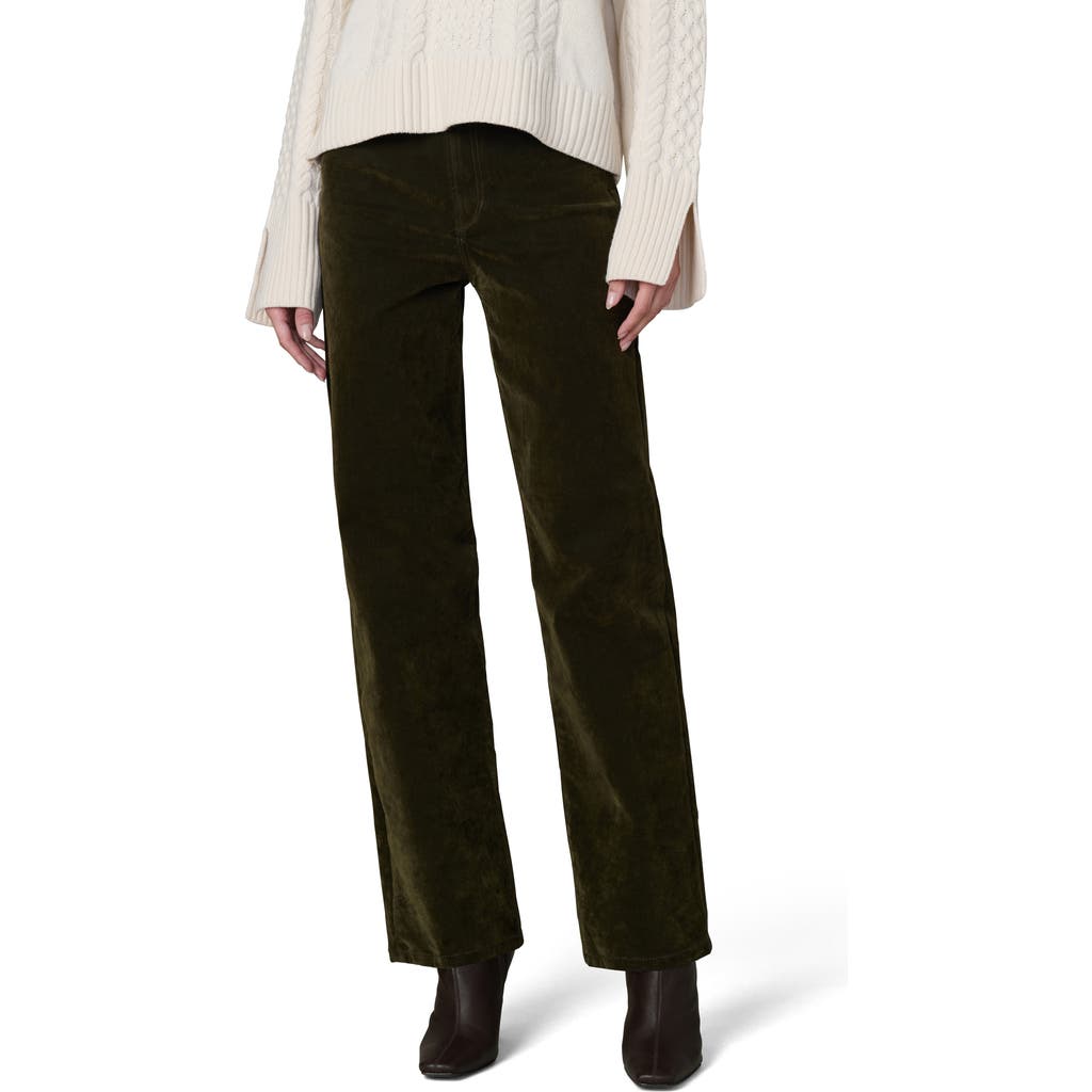 Joe's Jeans The Margot Flocked High Waist Straight Leg Jeans In Green