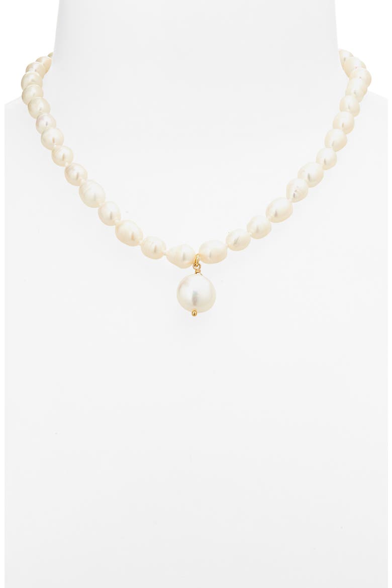 pearl play genuine freshwater pearl necklace, Alternate, color, PEARL