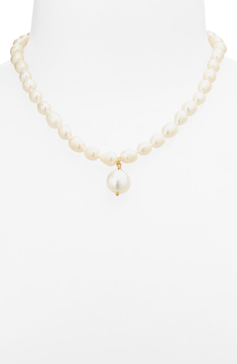 Kate Spade New York pearl play genuine freshwater pearl necklace, Alternate, color,
