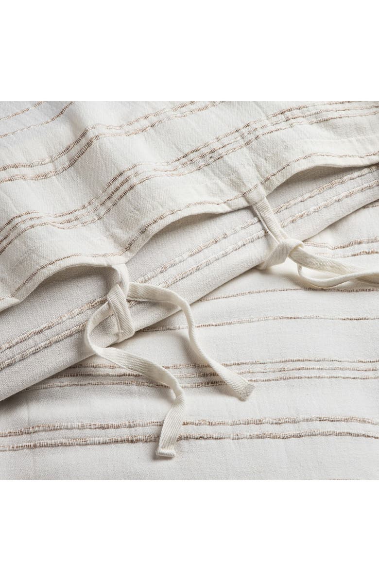 Crane Air Beige Stripe Duvet Cover, Alternate, color, White Beige Stripe