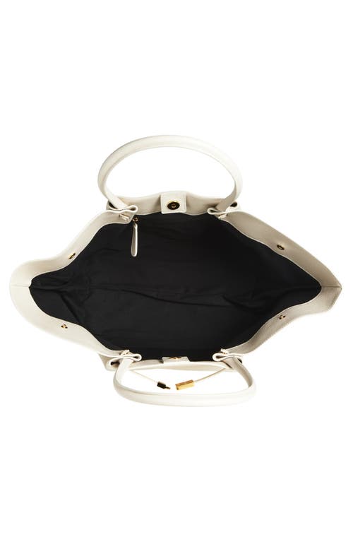 Demellier New York Leather East/west Tote In White