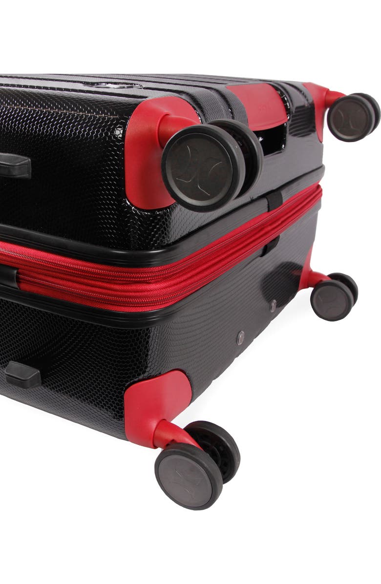 Hurley Swiper 21" Hardshell Spinner Suitcase, Alternate, color, Black/ Red