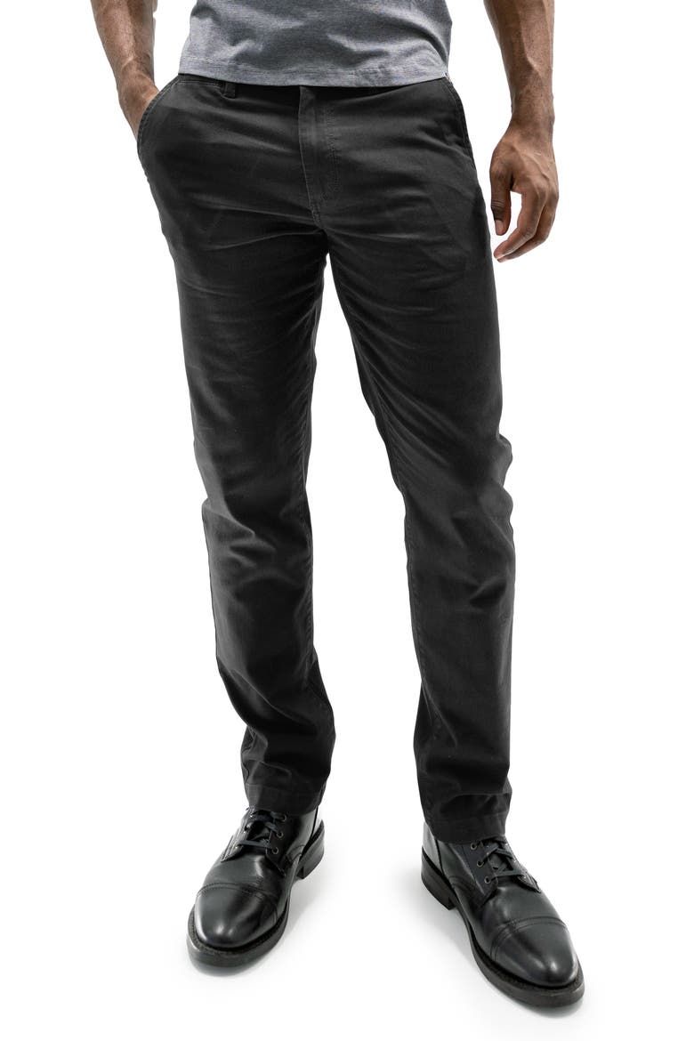 Performance Stretch Chino Pants, Main, color, BLACK