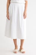 Caslon® Linen Blend Pull-On Skirt