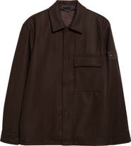 Stone Island Ghost Virgin Wool Blend Overshirt