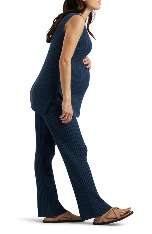 Ripe Maternity Sienna Rib Knit Pant In Blue