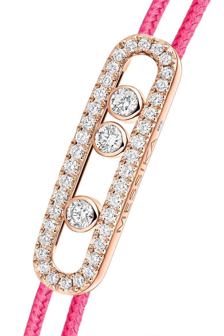 Care Pavé Diamond Friendship Bracelet, Alternate, color, PINK GOLD