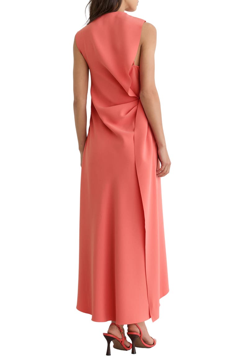 Dorota Drape Detail High-Low Dress, Alternate, color, CORAL PINK