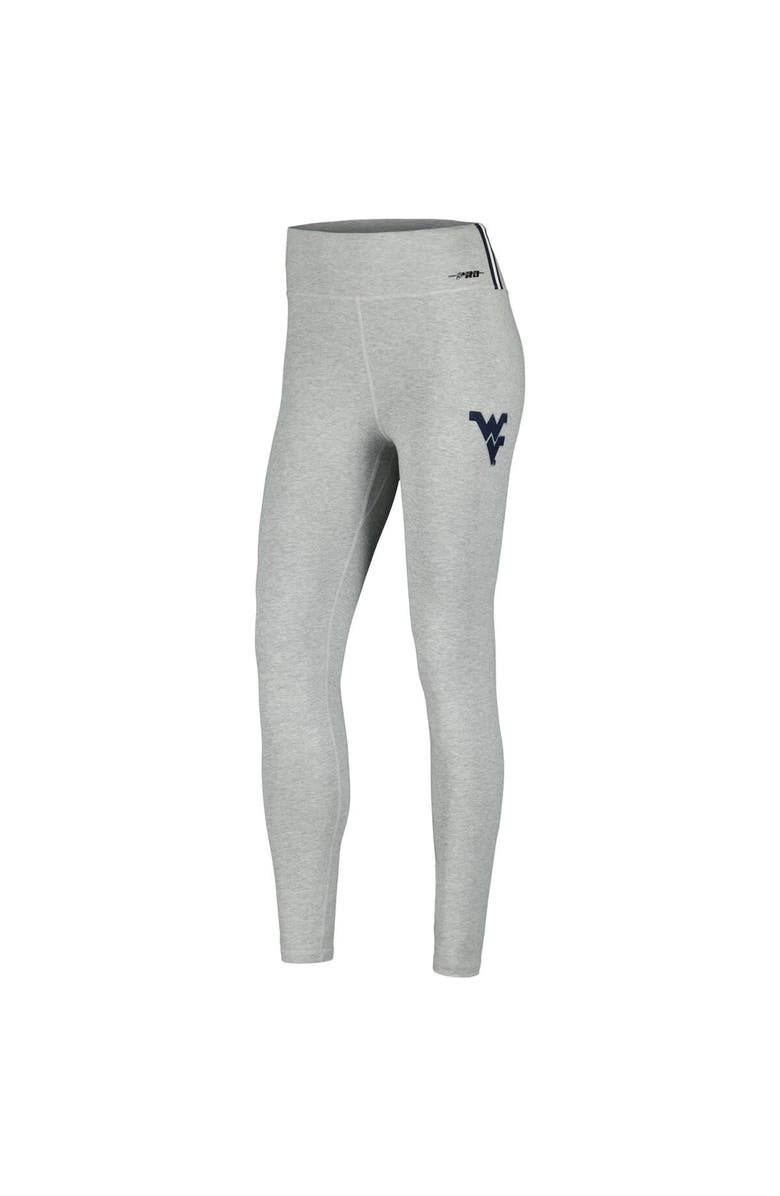 PRO STANDARD Women's Heather Gray West Virginia Mountaineers Classic 3-Hit Jersey Leggings, Alternate, color, 