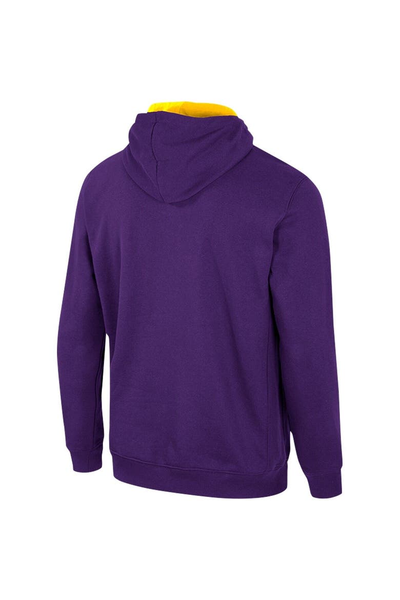Men's Colosseum Purple LSU Tigers Half-Zip Hoodie, Alternate, color, Purple
