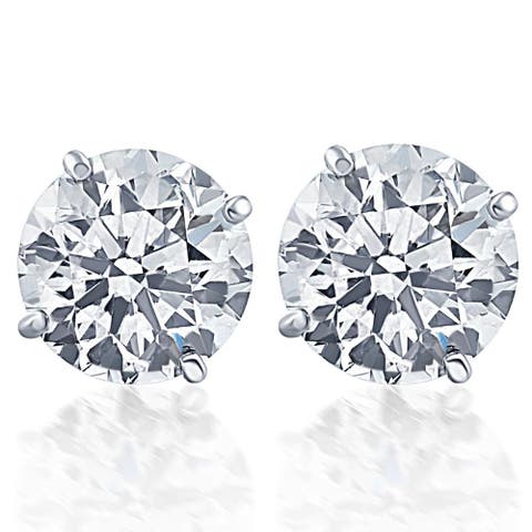 Screw Back 1 Ct T.W. Genuine Diamond Studs Available in 14k or Gold