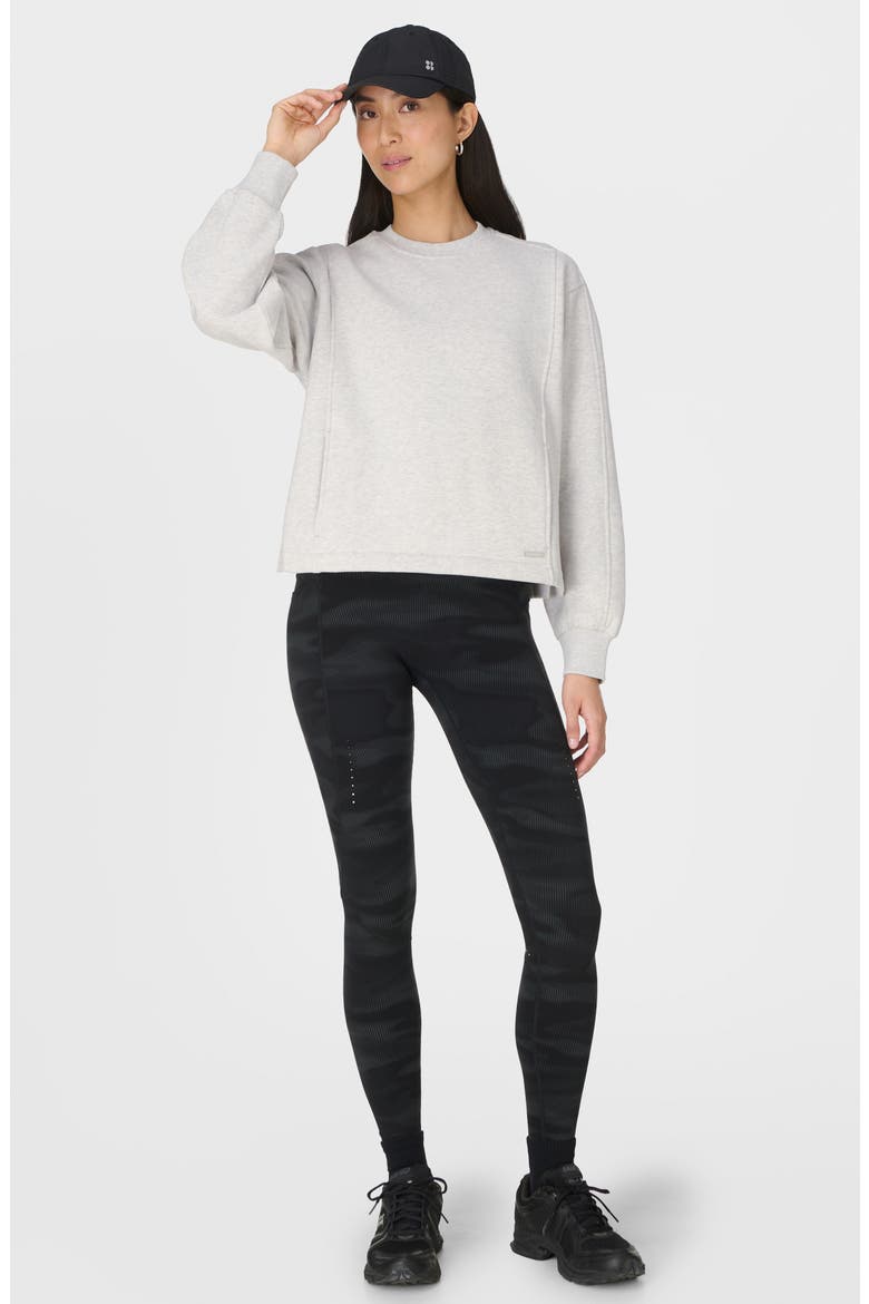 Brushed Crewneck Sweatshirt, Alternate, color, ICE GREY MARL