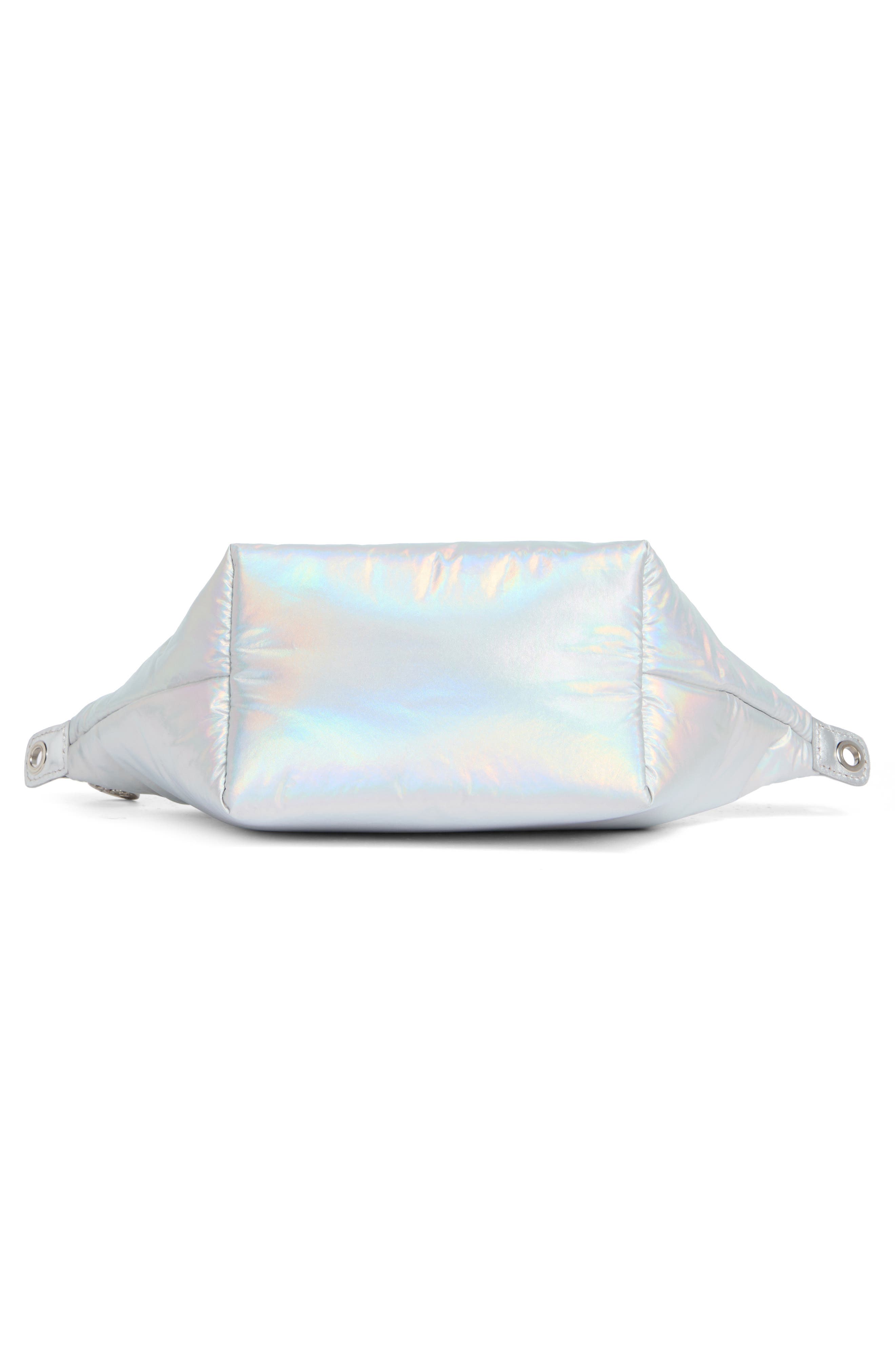 Longchamp Le Pliage Futuristic Crossbody Bag, Alternate, color, Silver