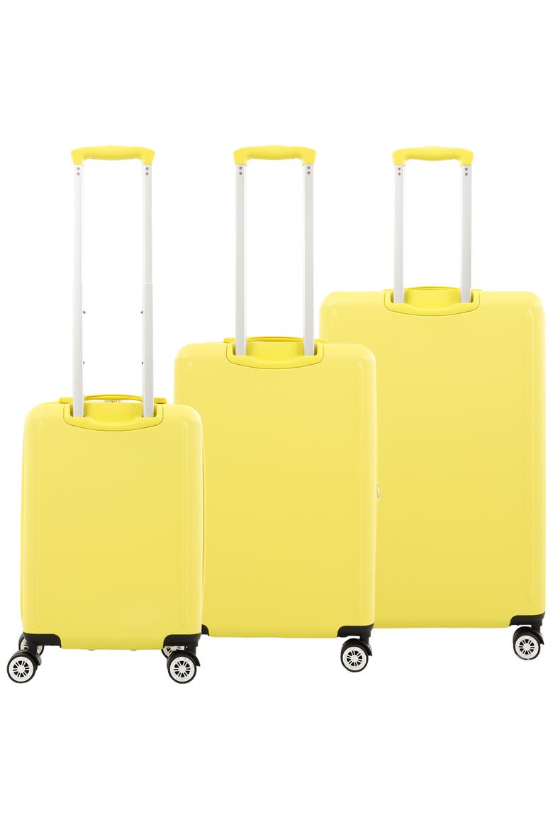 3-Piece Hardside Luggage Set with 3D Pineapple 30", 26" & 21.5" Spinner Suitcases, Alternate, color, LEMON