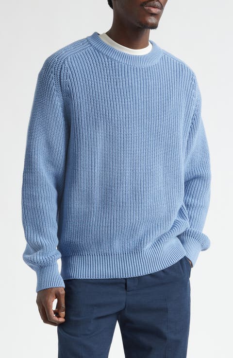 Fisherman Stitch Cotton Sweater