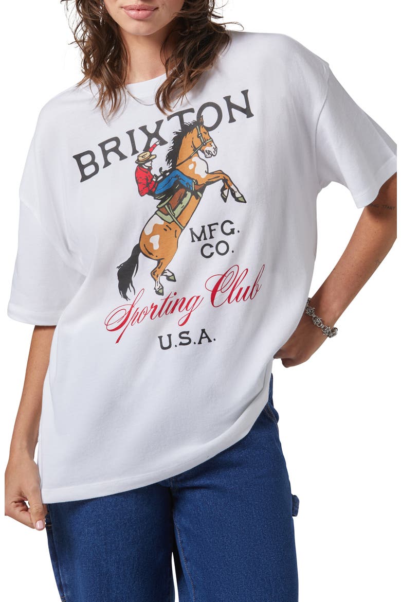 Sporting Club Cotton Graphic T-Shirt, Main, color, WHITE