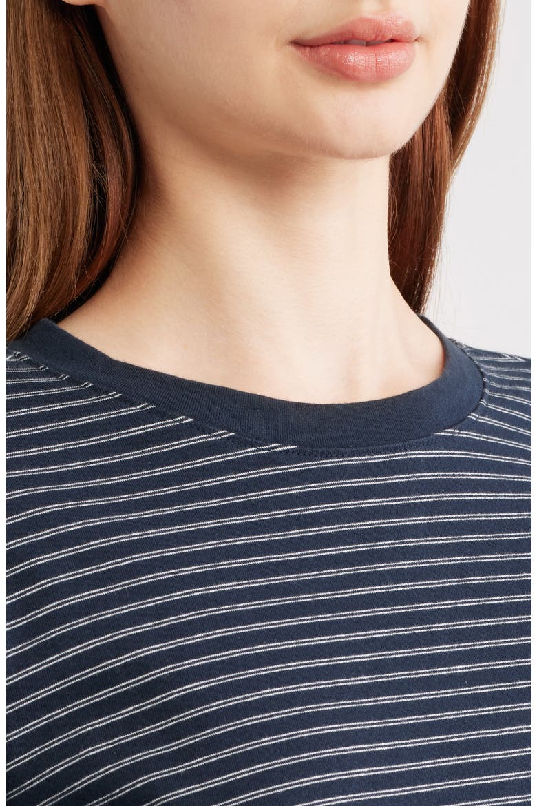 Kelly Stripe Boxy T-Shirt, Alternate, color, NAVY