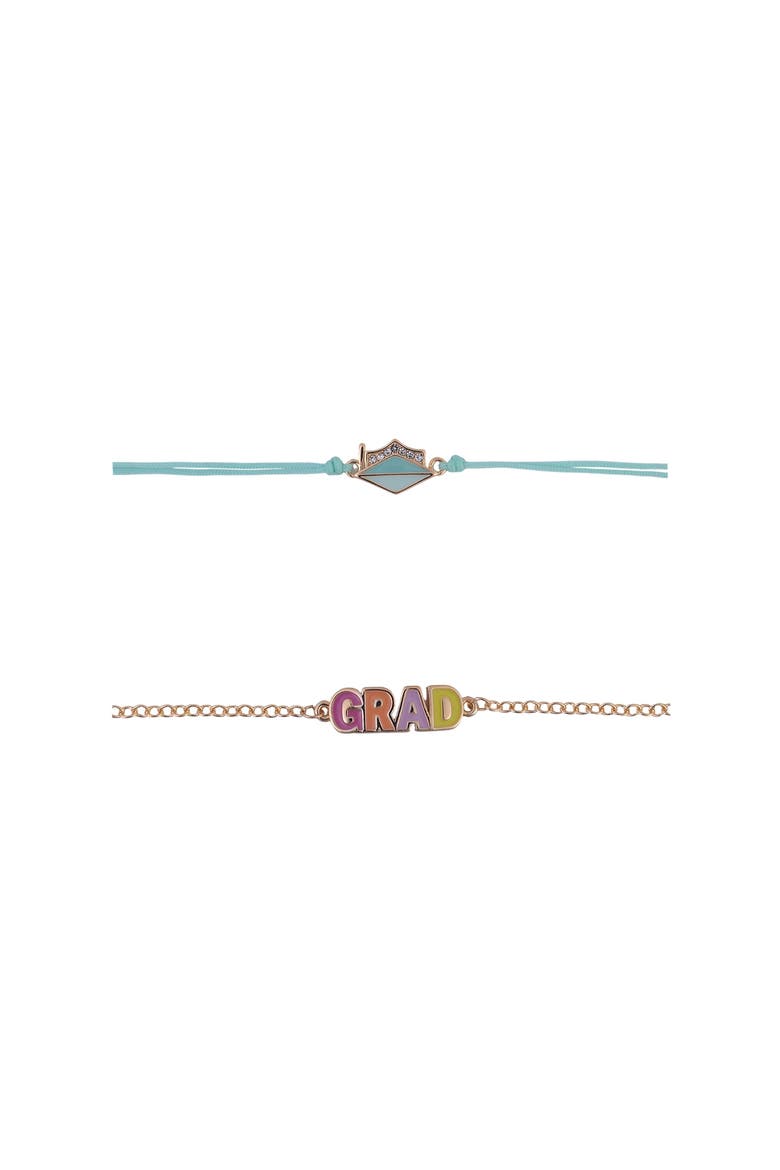 4pc Pastel Graduation Bracelet Set, Alternate, color, Multicolored