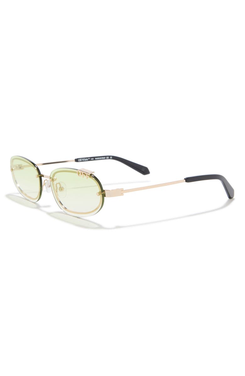 Off-White Miami Gradient Oval Sunglasses, Alternate, color, Gold Gradient Green