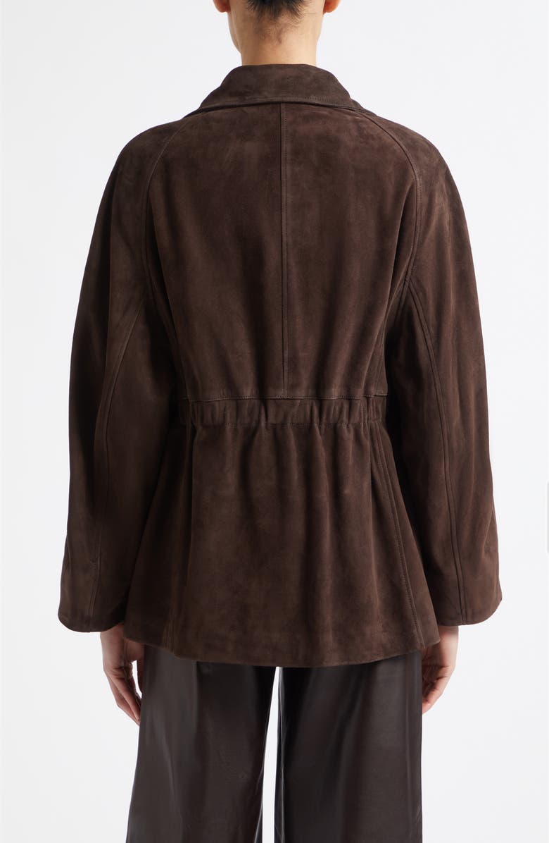 NOUR HAMMOUR Quai Suede Jacket, Alternate, color, Mocha