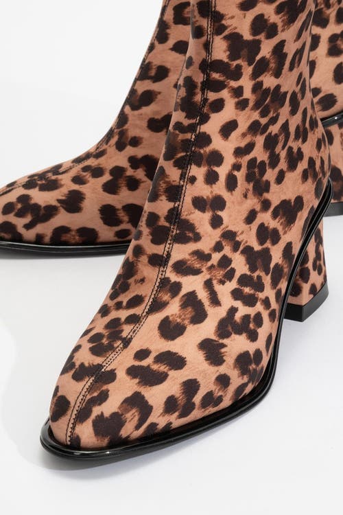 Prologue Shoes Maura Block Heel Boot In Animal Print