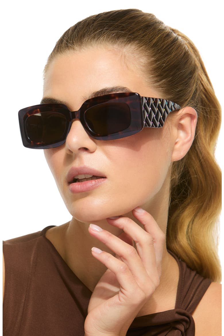 53mm Sunglasses, Alternate, color, HAVANA/ BROWN