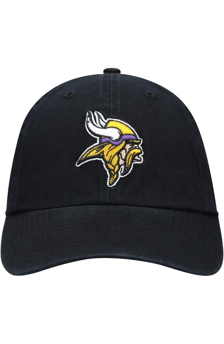 '47 Men's '47 Black Minnesota Vikings Secondary Clean Up Adjustable Hat, Alternate, color, Black