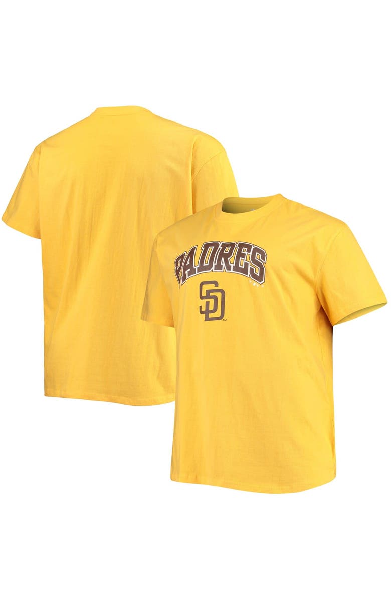 PROFILE Men's Gold San Diego Padres Big & Tall Secondary Logo T-Shirt, Main, color, Gold