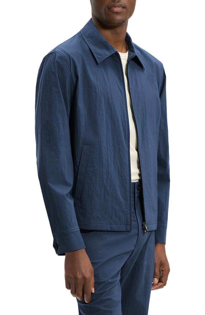 Theory City Crinkle Zip Jacket, Alternate, color, Nocturne Navy