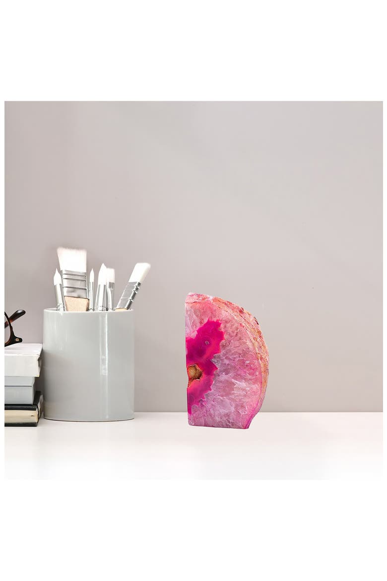 Medium Agate Bookend, Alternate, color, PINK