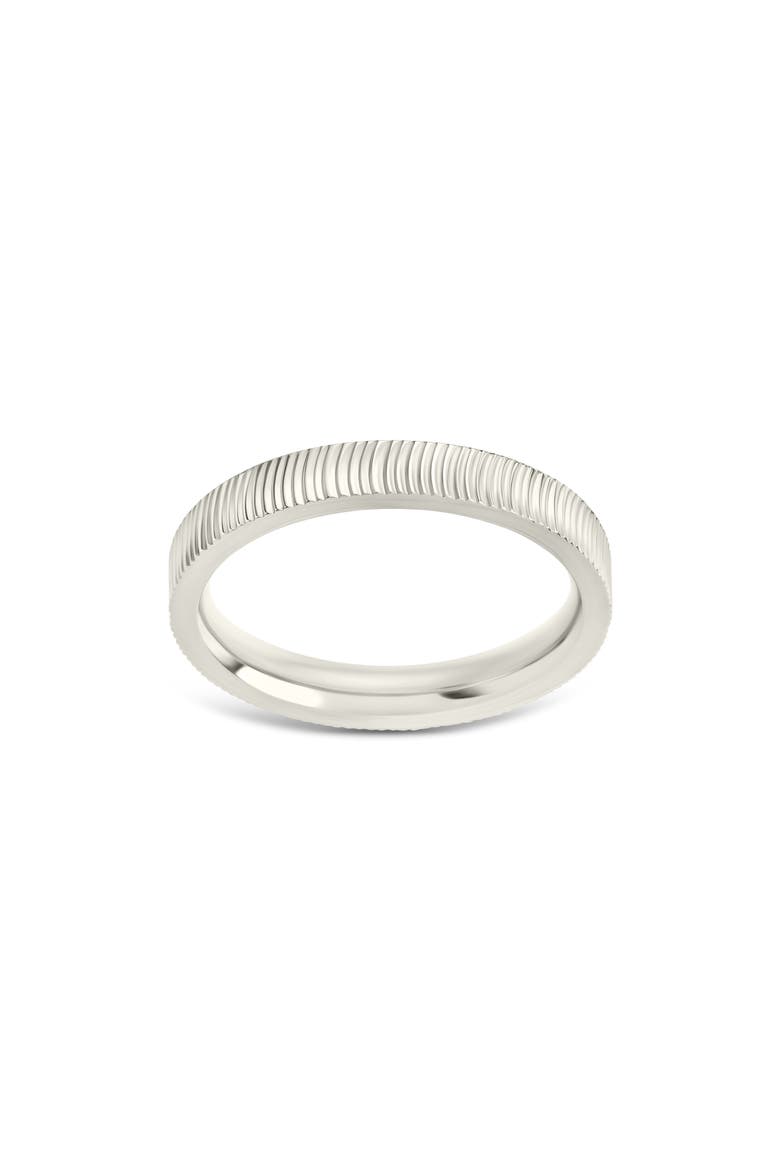 Herringbone Ribbed Ring, Main, color, SILVER