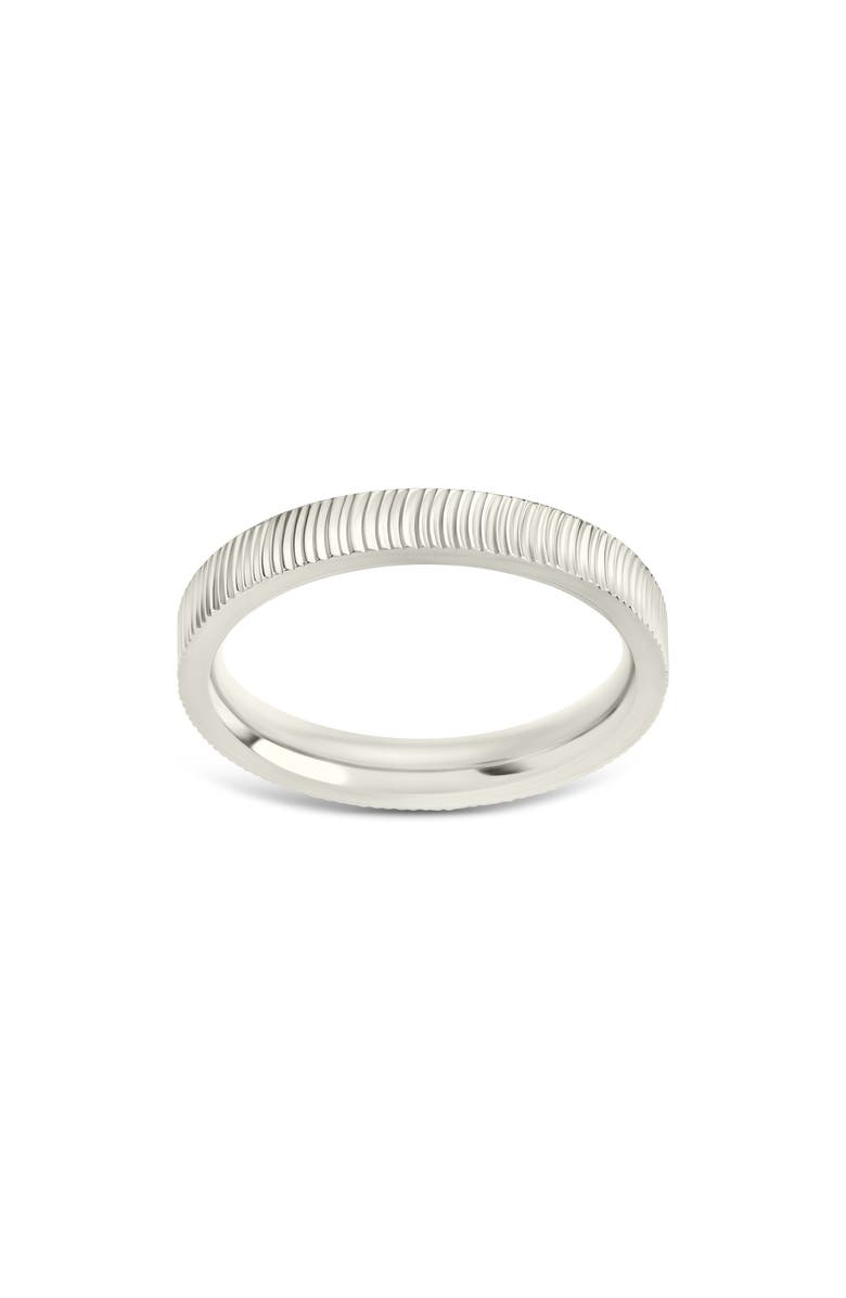 Sterling Forever Herringbone Ribbed Ring, Main, color, 