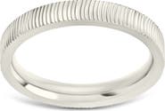 Sterling Forever Herringbone Ribbed Ring