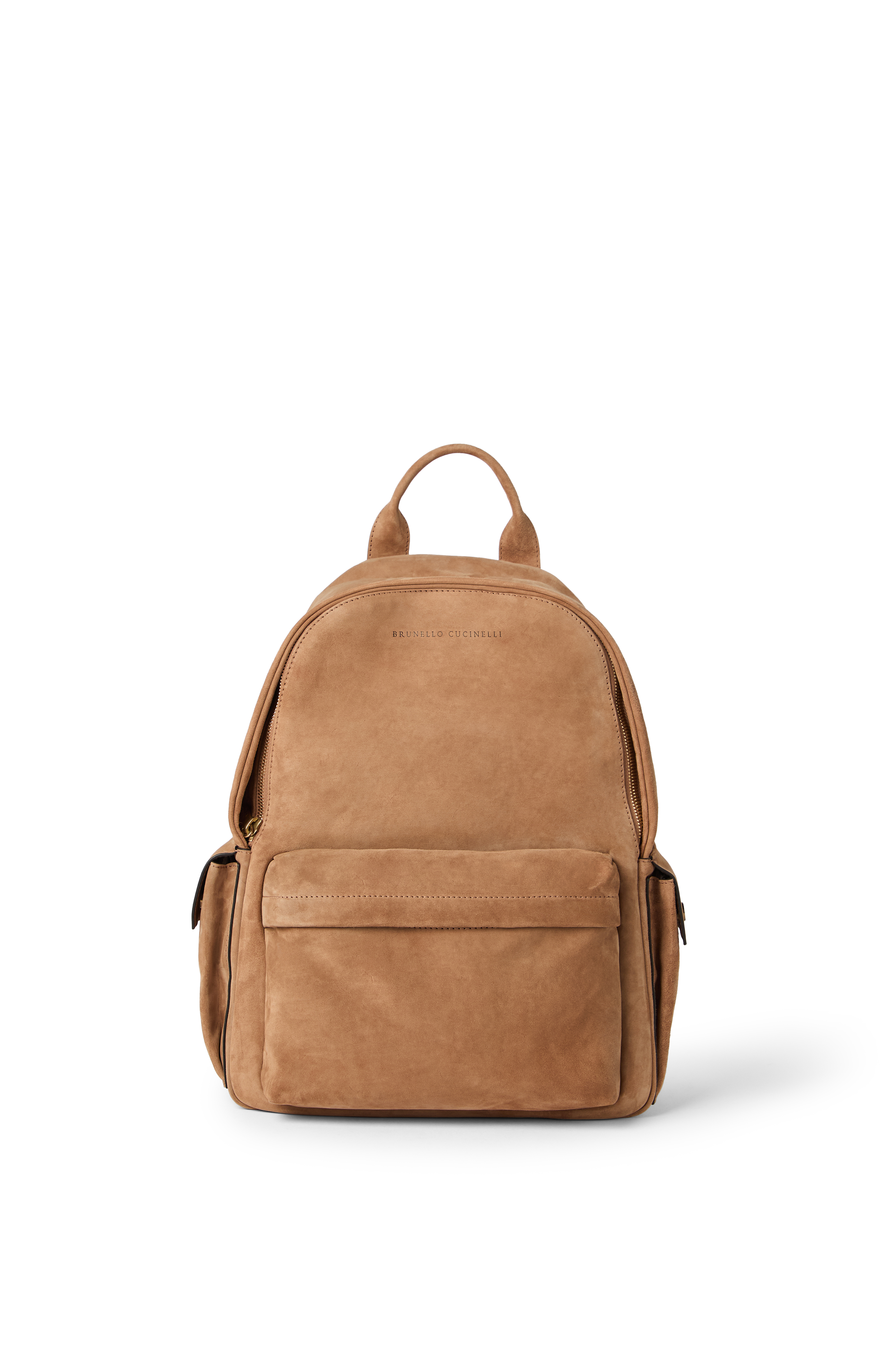 Brunello Cucinelli Reversed calfskin backpack, Main, color, 