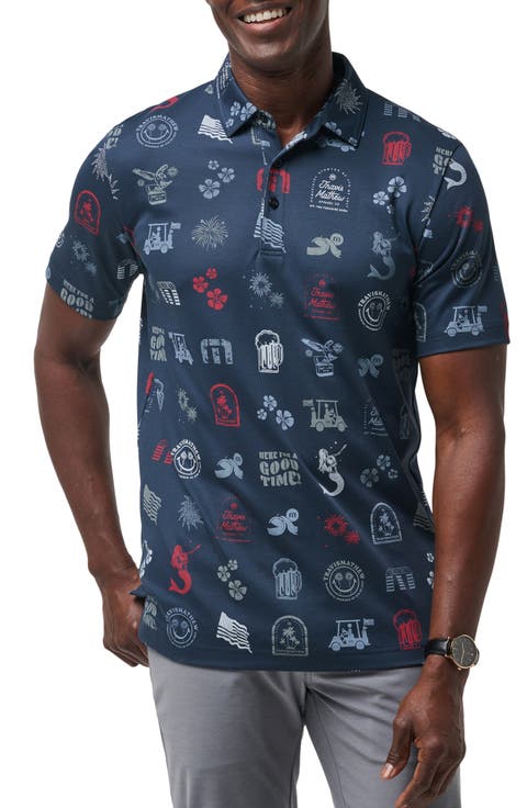 Julyin Icon Print Piqué Polo