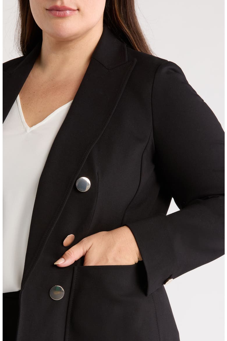Faux Double Breasted Jacket, Alternate, color, ANNE BLACK