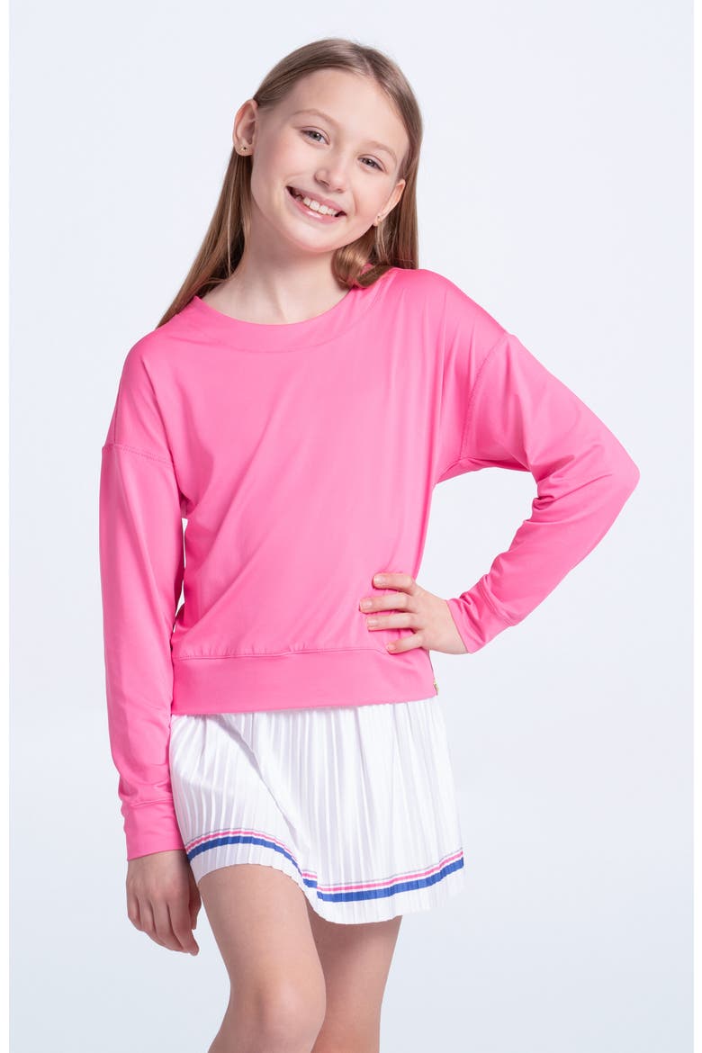 Girls' Game On Pleated Skirt, Alternate, color, White