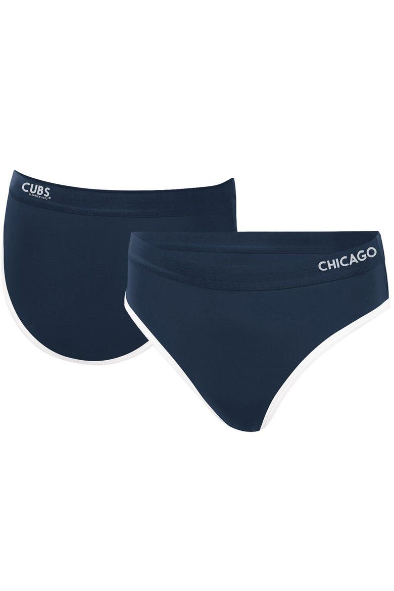 Women's G-III 4Her by Carl Banks Navy Chicago Cubs Southpaw Bikini Bottom, Main, color, Navy